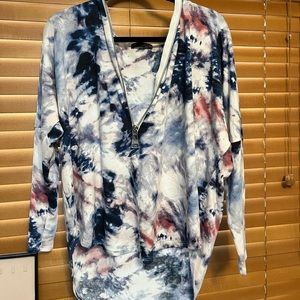 pink white blue dress shirt